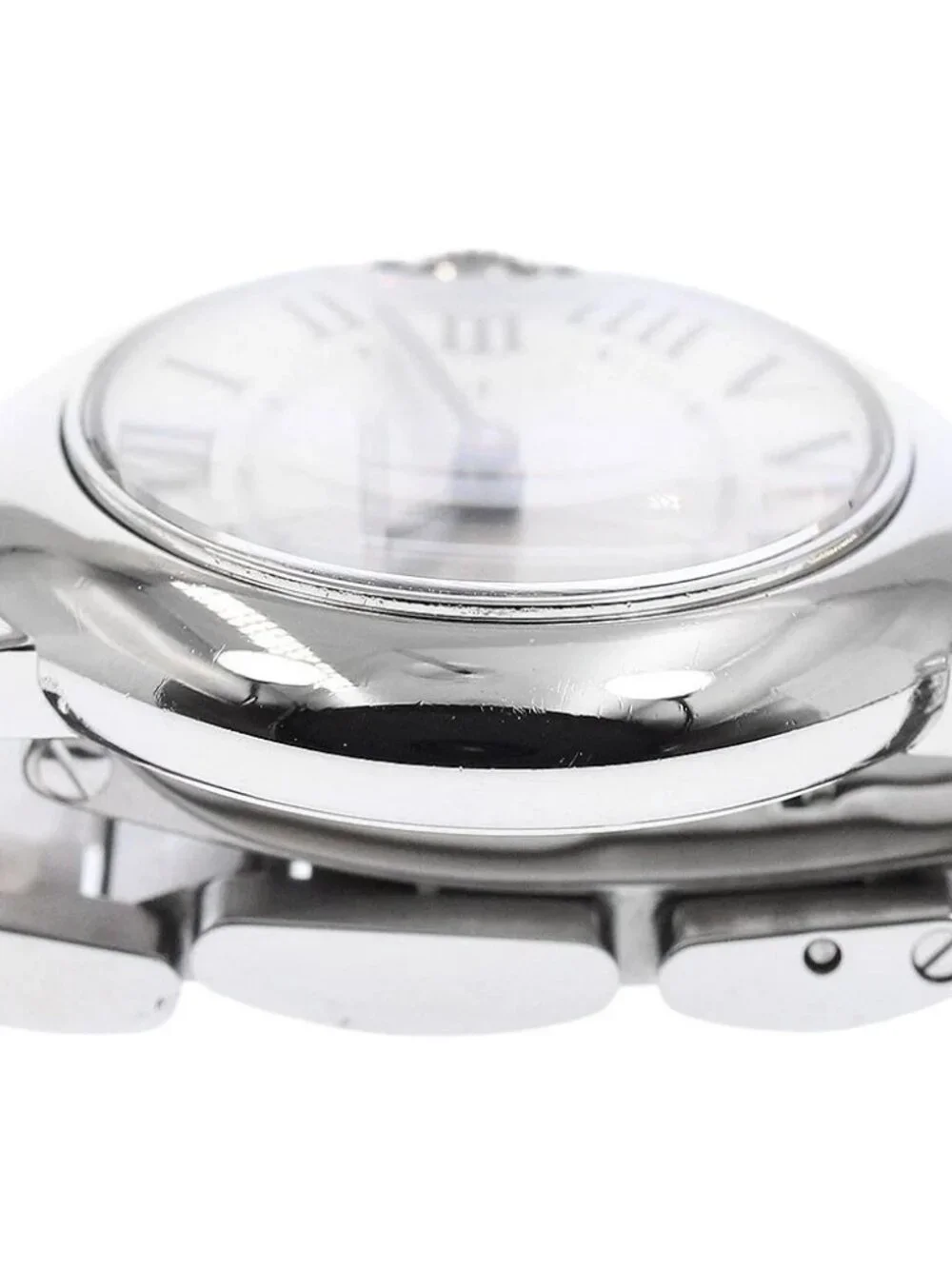 CARTIER Baron blue SM W69010Z4 Silver Dial Quartz Ladies Watch_971078